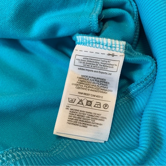 Adidas turquoise and yellow track jacket - Picture 14 of 16